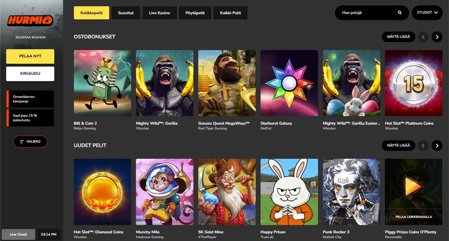 Pelit kasinoilla ilman rekisteröitymistä